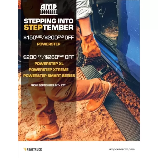 imageAMP Research RealTruck PowerStep PlugNPlay  Fits 2023  2024 Ford F250F350 LariatKing RanchPlatinumLtd ampamp F450 Sync 4 Models  7624201A  Ergonomic RustProof Aluminum True Flush MountPowerStep Smart Series