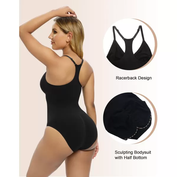 SHAPERX Bodysuit for Women Tummy Control Shapewear Racerback Seamless Sculpting Body Shaper Tank Top