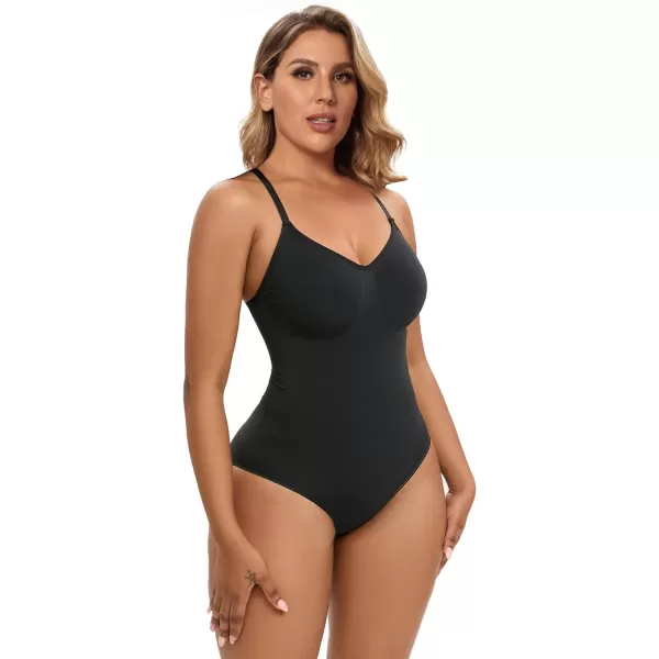 SHAPERX Bodysuit for Women Tummy Control Shapewear Racerback Seamless Sculpting Body Shaper Tank Top
