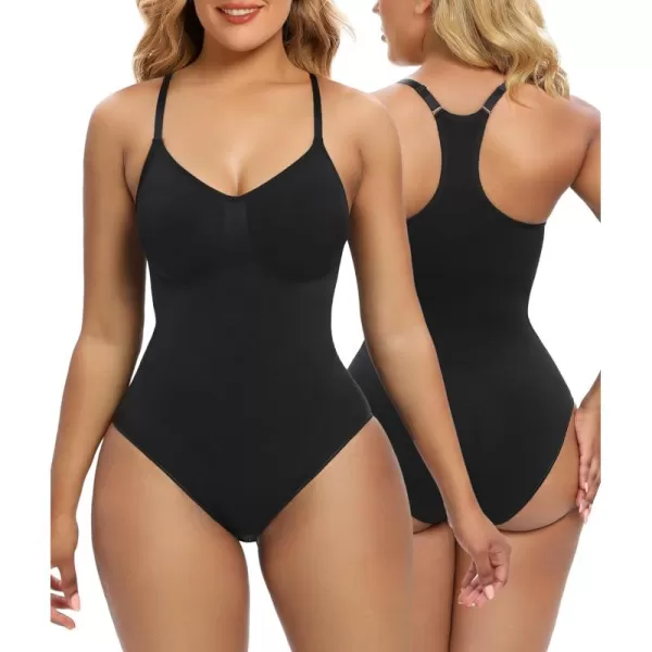 SHAPERX Bodysuit for Women Tummy Control Shapewear Racerback Seamless Sculpting Body Shaper Tank Top
