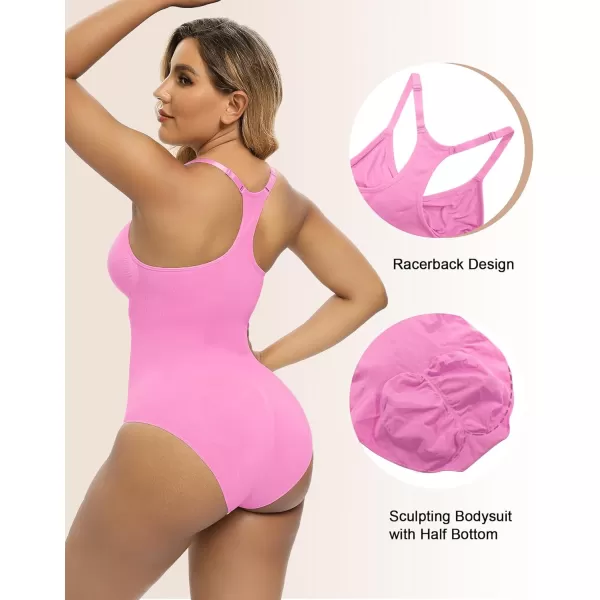SHAPERX Bodysuit for Women Tummy Control Shapewear Racerback Seamless Sculpting Body Shaper Tank Top