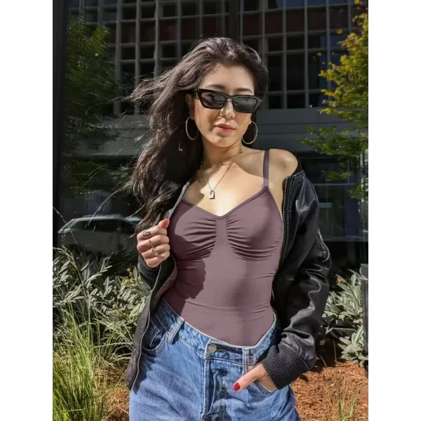 SHAPERX Bodysuit for Women Tummy Control Shapewear Racerback Seamless Sculpting Body Shaper Tank Top