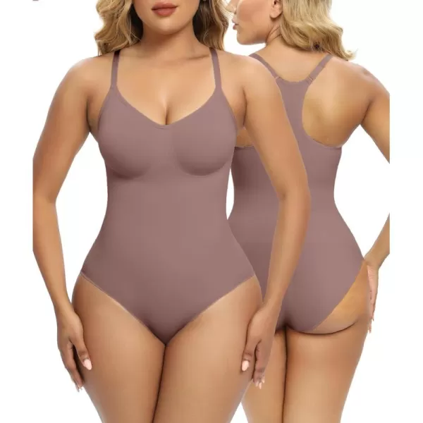 SHAPERX Bodysuit for Women Tummy Control Shapewear Racerback Seamless Sculpting Body Shaper Tank Top