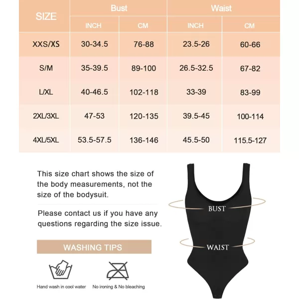 SHAPERX Bodysuit for Women Tummy Control Shapewear Scoop Neck Sculpting Thong Body Shaper Tank Top