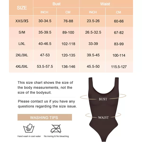 SHAPERX Bodysuit for Women Tummy Control Shapewear Scoop Neck Sculpting Thong Body Shaper Tank Top