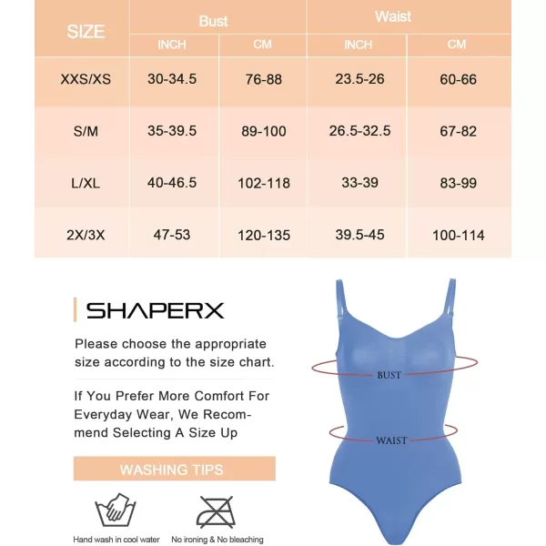 SHAPERX Bodysuit for Women Tummy Control Shapewear Seamless Sculpting Thong Body Shaper Tank Top
