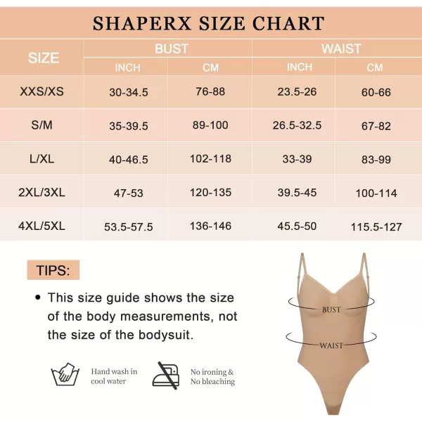 SHAPERX Low Back Bodysuit for Women Tummy Control Shapewear Seamless Sculpting Body Shaper Thong Tank Top