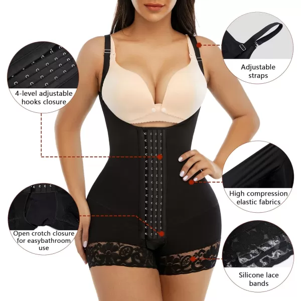 SHAPERX Shapewear Tummy Control Fajas Colombianas High Compression Body Shaper for Women Butt Lifter Thigh Slimmer