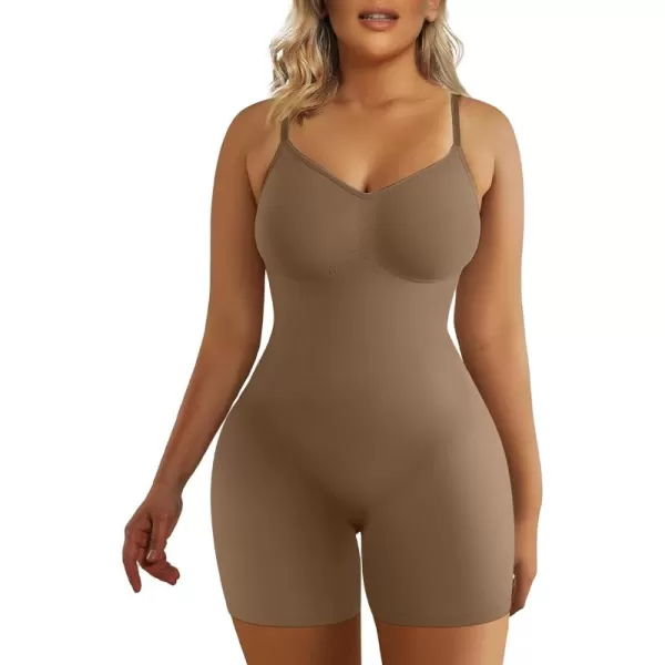 SHAPERX Shapewear for Women Tummy Control Bodysuit Mid Thigh Butt Lifter Body Shaper Shorts