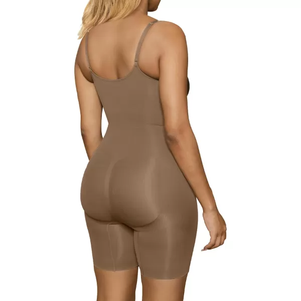 SHAPERX Shapewear for Women Tummy Control Bodysuit Mid Thigh Butt Lifter Body Shaper Shorts