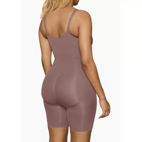 SHAPERX Shapewear for Women Tummy Control Bodysuit Mid Thigh Butt Lifter Body Shaper Shorts