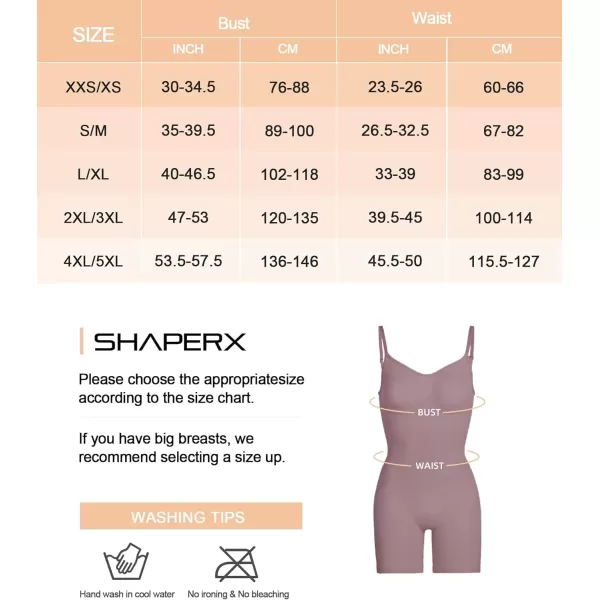 SHAPERX Shapewear for Women Tummy Control Bodysuit Mid Thigh Butt Lifter Body Shaper Shorts