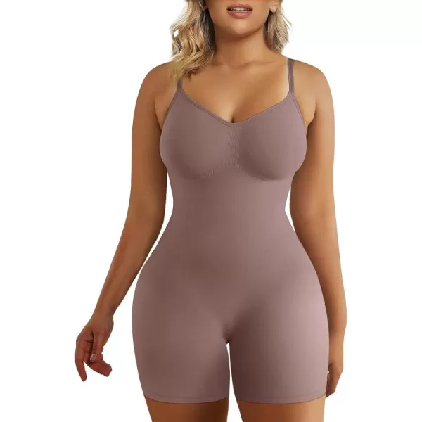 SHAPERX Shapewear for Women Tummy Control Bodysuit Mid Thigh Butt Lifter Body Shaper Shorts