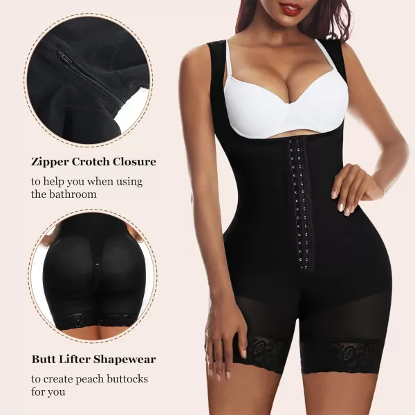 SHAPERX Shapewear for Women Tummy Control Fajas Colombianas Body Shaper Butt Lifter Thigh Slimmer Shorts)