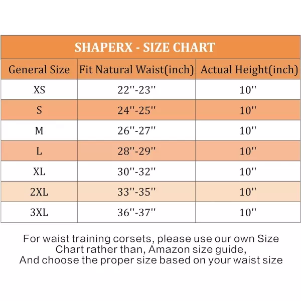 SHAPERX Women's 26 Steel Boned Corset Short Torso Heavy Duty Waist Trainer Corset for Weight Loss