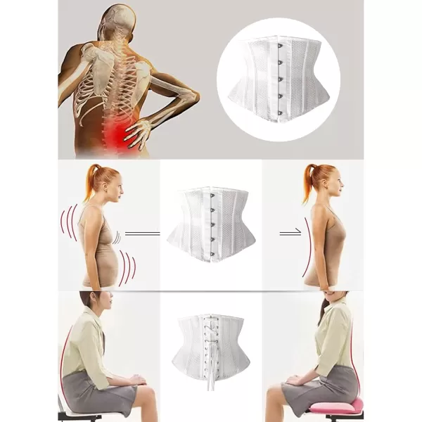 SHAPERX Women's Heavy Duty Corset Double Steel Boned Waist Trainer Corsets Underbust Body Shaper)