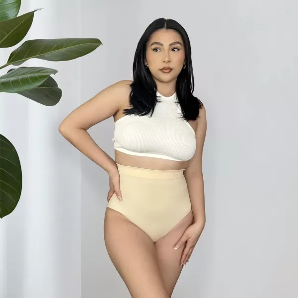 SHAPERX Women's High-Waist Tummy Control Panties - Seamless Butt Lifter Underwear for Sculpted Silhouette