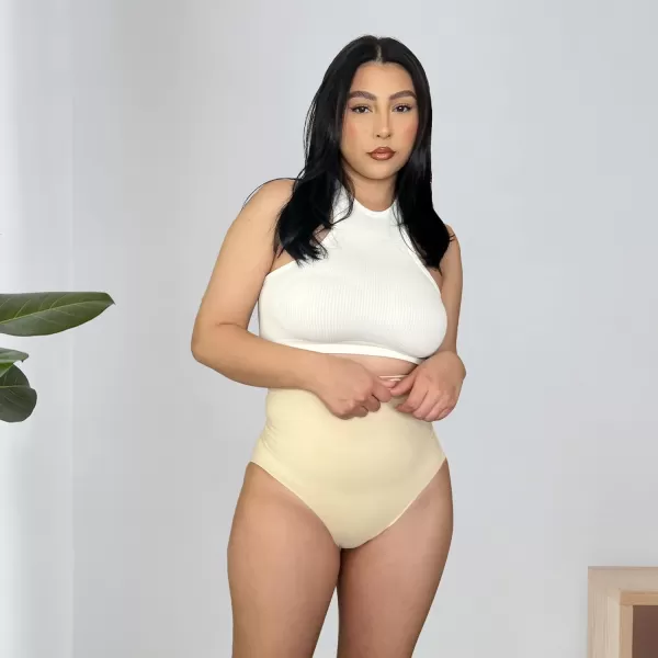 SHAPERX Women's High-Waist Tummy Control Panties - Seamless Butt Lifter Underwear for Sculpted Silhouette