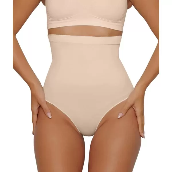 SHAPERX Women's High-Waist Tummy Control Panties - Seamless Butt Lifter Underwear for Sculpted Silhouette