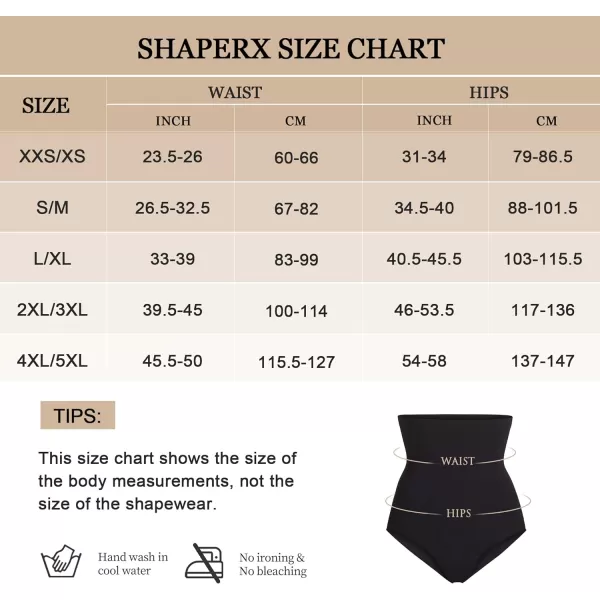 SHAPERX Women's High-Waist Tummy Control Panties - Seamless Butt Lifter Underwear for Sculpted Silhouette