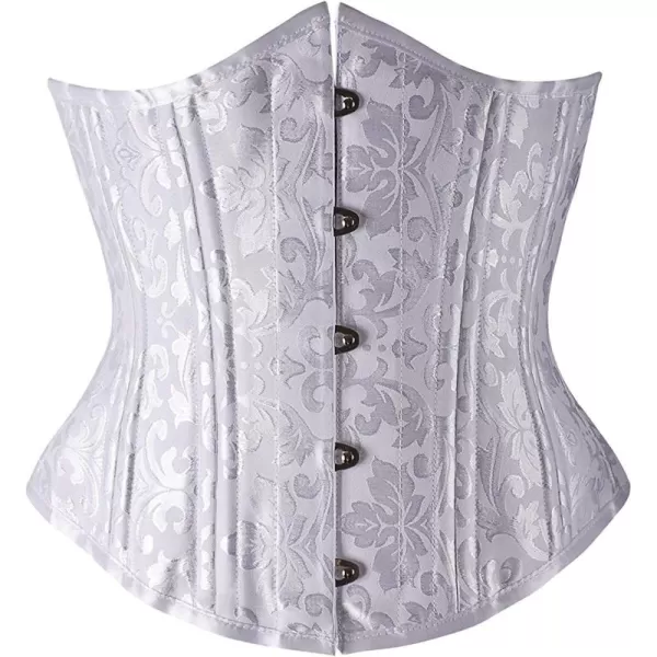 SHAPERX Women's Waist Training Corsets Underbust Heavy Duty 26 Steel Boned Hourglass Silhouette Body Shaper