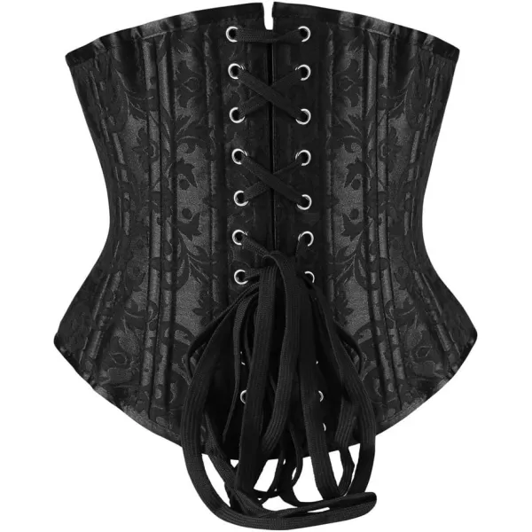 SHAPERX Women's Waist Training Corsets Underbust Heavy Duty 26 Steel Boned Hourglass Silhouette Body Shaper