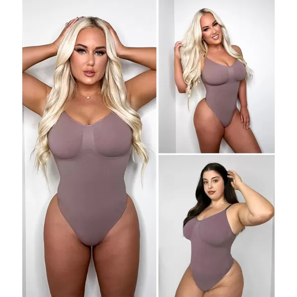 SHAPERX Bodysuit for Women Tummy Control Shapewear Seamless Sculpting Thong Body Shaper Tank Top