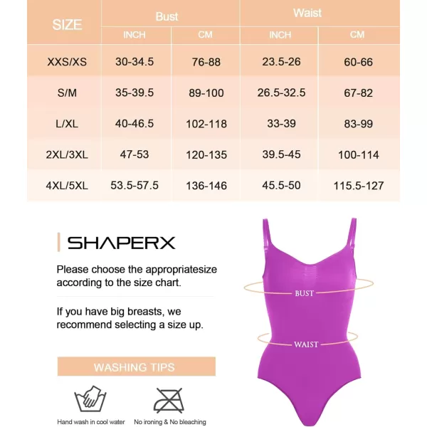 SHAPERX Bodysuit for Women Tummy Control Shapewear Seamless Sculpting Thong Body Shaper Tank Top