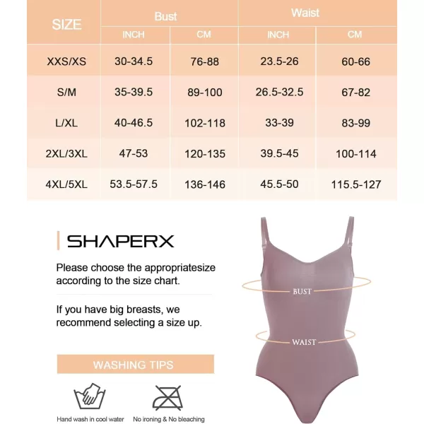 SHAPERX Bodysuit for Women Tummy Control Shapewear Seamless Sculpting Thong Body Shaper Tank Top