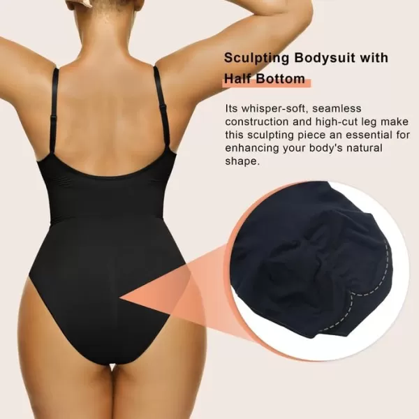 SHAPERX Bodysuit for Women Tummy Control Shapewear Seamless Sculpting Thong Body Shaper Tank Top