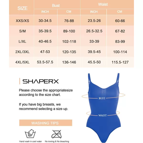SHAPERX Bodysuit for Women Tummy Control Shapewear Seamless Sculpting Thong Body Shaper Tank Top