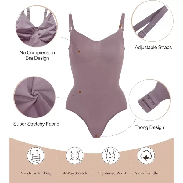 SHAPERX Bodysuit for Women Tummy Control Shapewear Seamless Sculpting Thong Body Shaper Tank Top