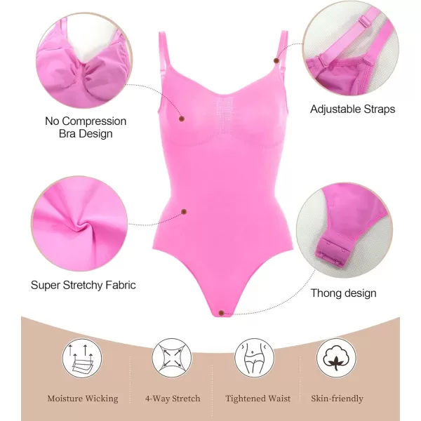 SHAPERX Bodysuit for Women Tummy Control Shapewear Seamless Sculpting Thong Body Shaper Tank Top