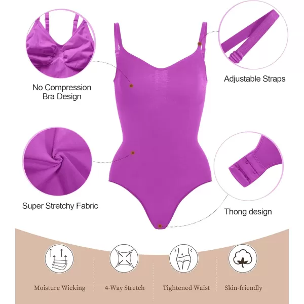 SHAPERX Bodysuit for Women Tummy Control Shapewear Seamless Sculpting Thong Body Shaper Tank Top