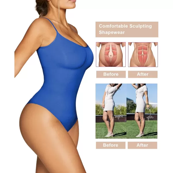 SHAPERX Bodysuit for Women Tummy Control Shapewear Seamless Sculpting Thong Body Shaper Tank Top