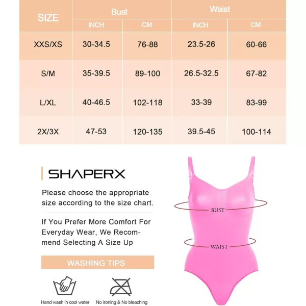 SHAPERX Bodysuit for Women Tummy Control Shapewear Seamless Sculpting Thong Body Shaper Tank Top