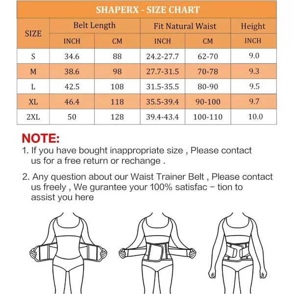 SHAPERX Women Waist Trainer Eraser Belt Tummy Control Waist Trimmer Slimming Belly Band Shaper