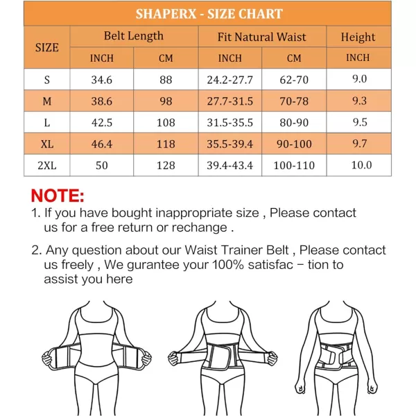 SHAPERX Women Waist Trainer Eraser Belt Tummy Control Waist Trimmer Slimming Belly Band Shaper