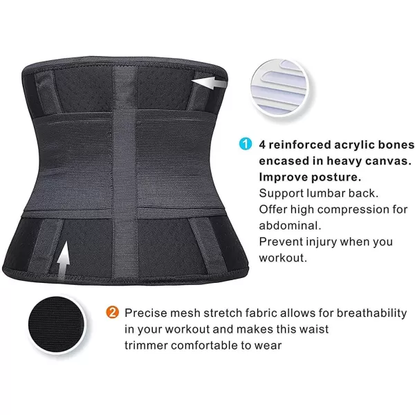 SHAPERX Women Waist Trainer Eraser Belt Tummy Control Waist Trimmer Slimming Belly Band Shaper