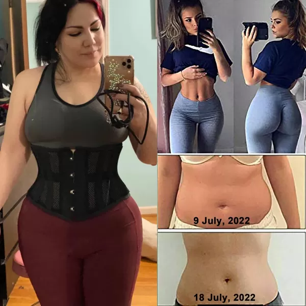 SHAPERX Women's 26 Steel Boned Corset Short Torso Heavy Duty Waist Trainer Corset