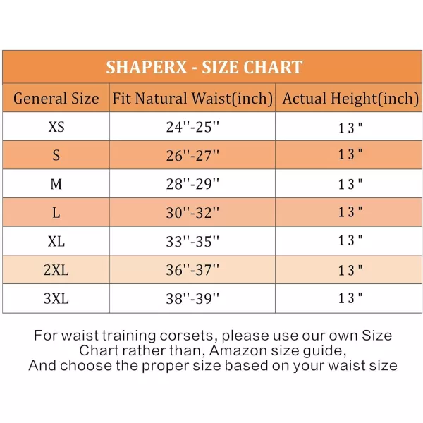SHAPERX Women's Heavy Duty Corset Double Steel Boned Waist Trainer Corsets Underbust Body Shaper)