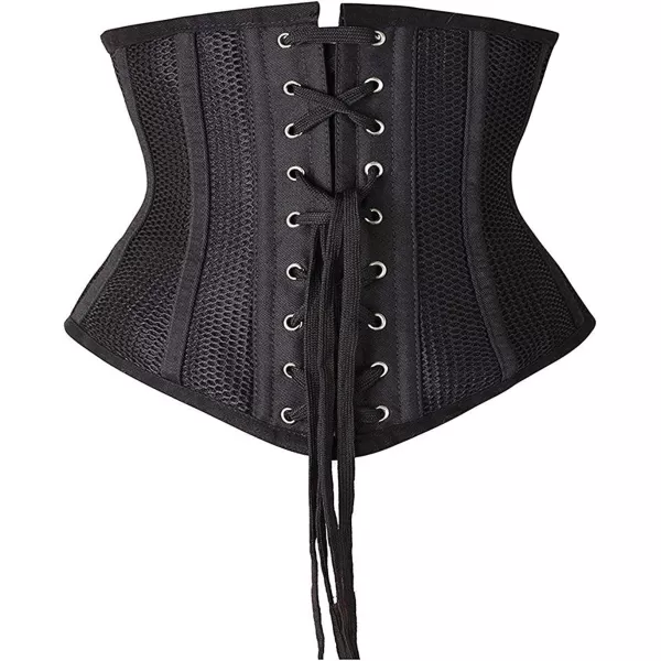 SHAPERX Women's Heavy Duty Corset Double Steel Boned Waist Trainer Corsets Underbust Body Shaper)