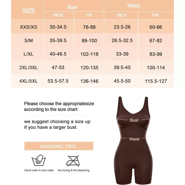 SHAPERX Women's Shaping Mid-Thigh Bodysuit Tummy Control Shapewear Seamless Sculpting Body Shaper