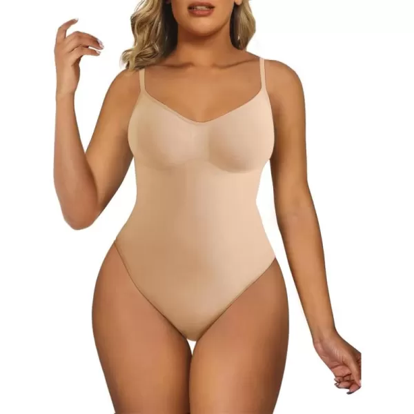 SHAPERX Bodysuit for Women Tummy Control Shapewear Seamless Sculpting Thong Body Shaper Tank Top