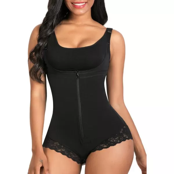 SHAPERX Shapewear for Women Tummy Control Fajas Colombianas Body Shaper Zipper Open Bust Bodysuit