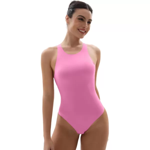 SHAPERX Crew Neck Racerback Bodysuit Sleeveless Sexy Tank Tops Super Soft Thong Body Suit