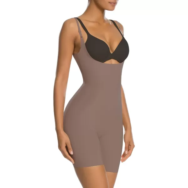 SHAPERX Shapewear for Women Tummy Control Open Bust Thigh Slimmer Body Shaper
