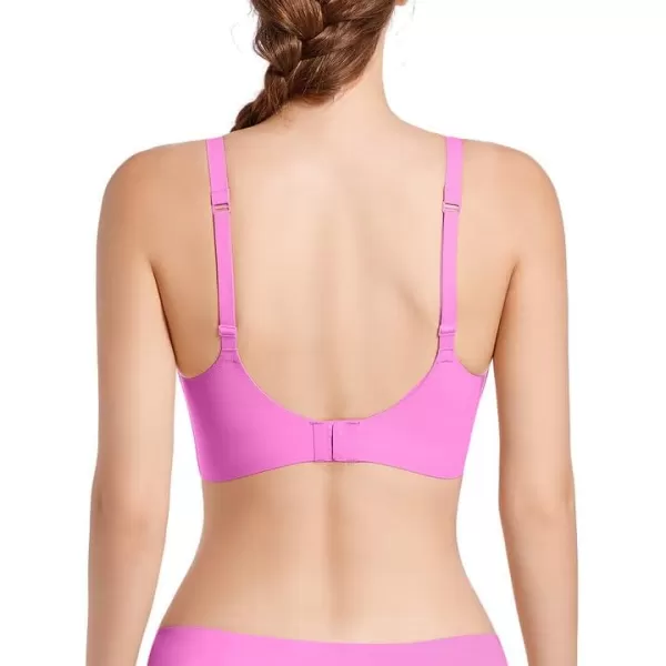 SHAPERX Wireless Scoop Bras for Women Small to Plus Size Seamless Everyday Bra with Removable Pads