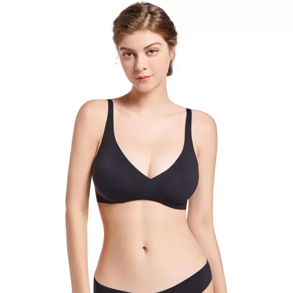 SHAPERX Wireless Scoop Bras for Women Small to Plus Size Seamless Everyday Bra with Removable Pads