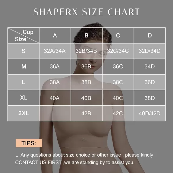 SHAPERX Wireless Scoop Bras for Women Small to Plus Size Seamless Everyday Bra with Removable Pads